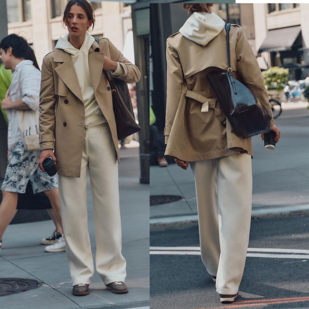 NEW ZARA belted double breasted trench 3046 size L